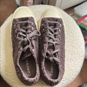 Converse Textured Brown and Cream Sneakers